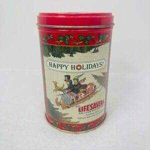 Vintage 1989 LifeSavers Holiday Keepsake Tin Limited Edition Christmas Decor 6"